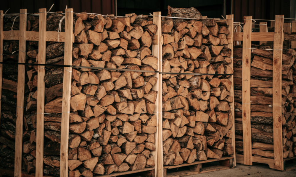 firewood cut and stacked