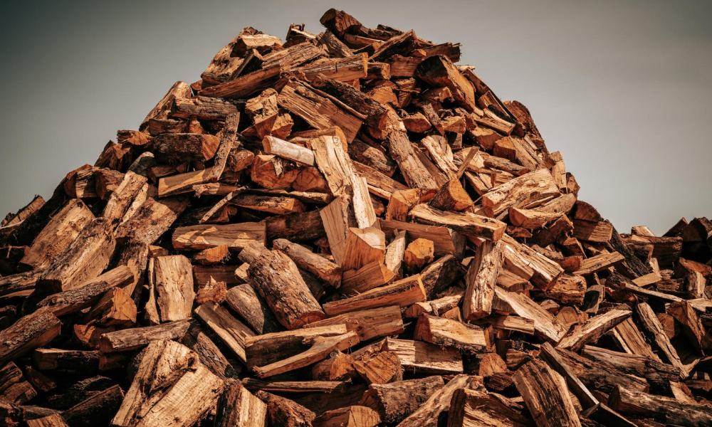 A stack of butlerwood split wood