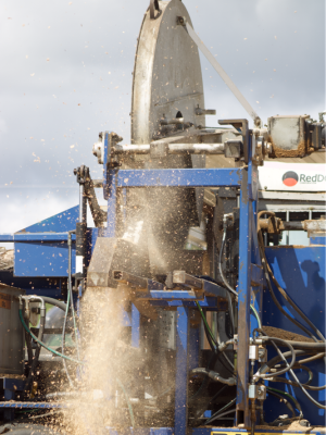 logging machinery working outside