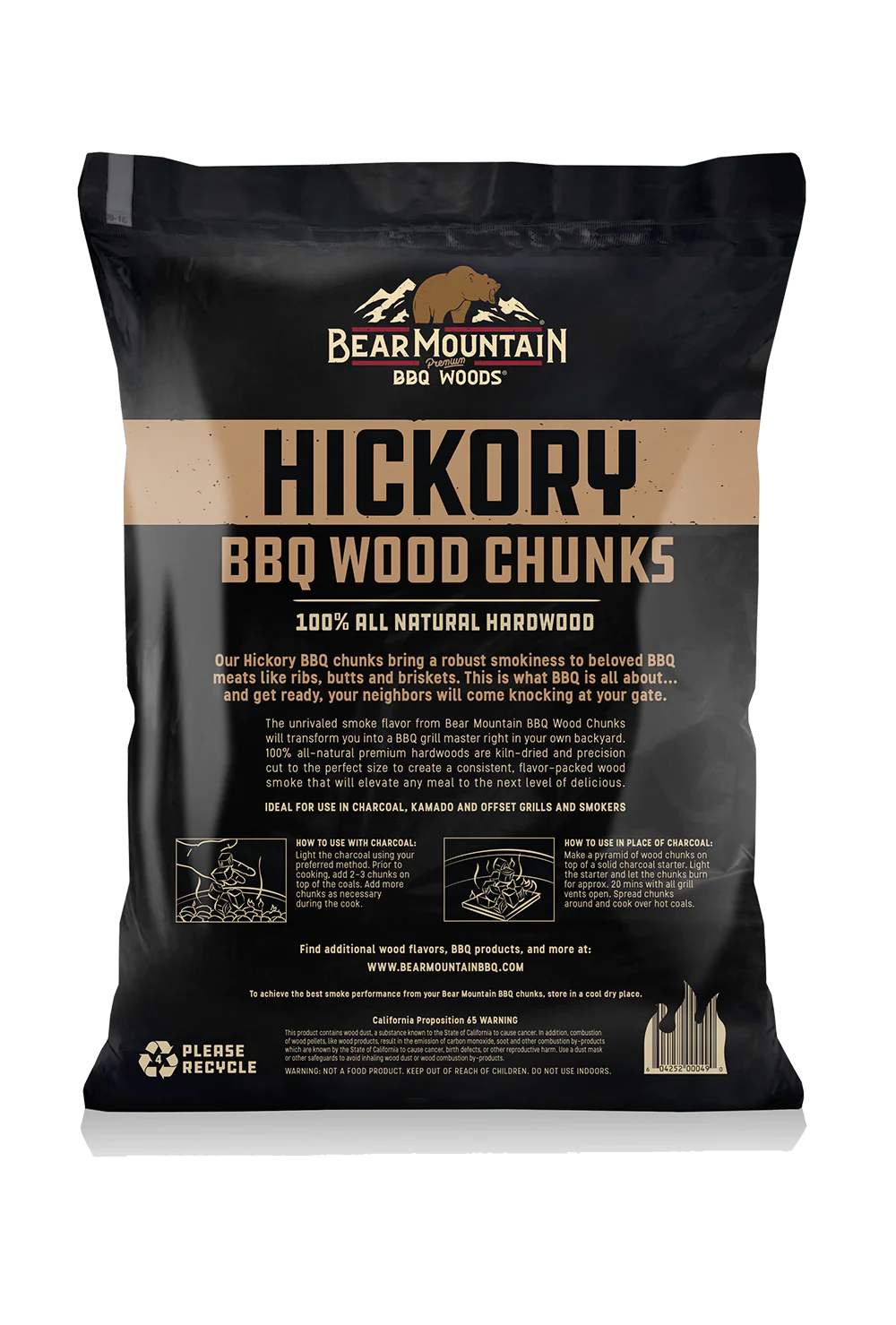 Bear Mountain BBQ Wood Chunks - Hickory