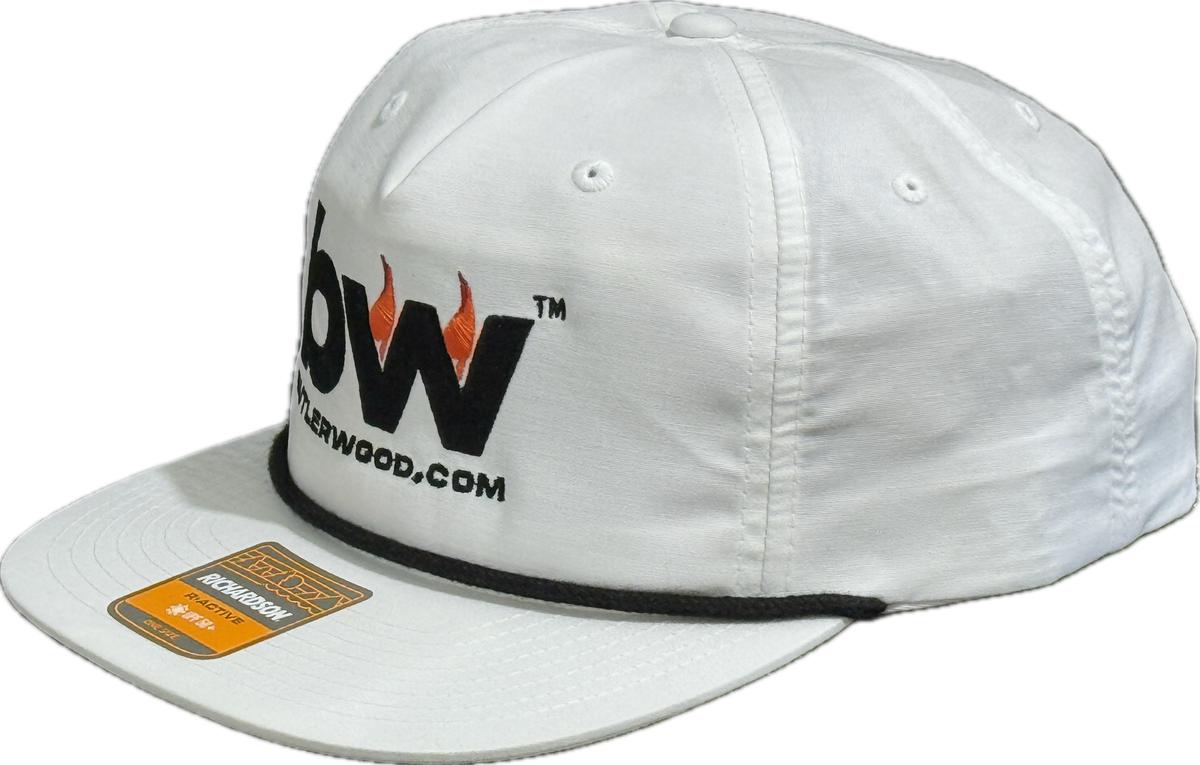 White cap with Butlerwood logo on a transparent background.