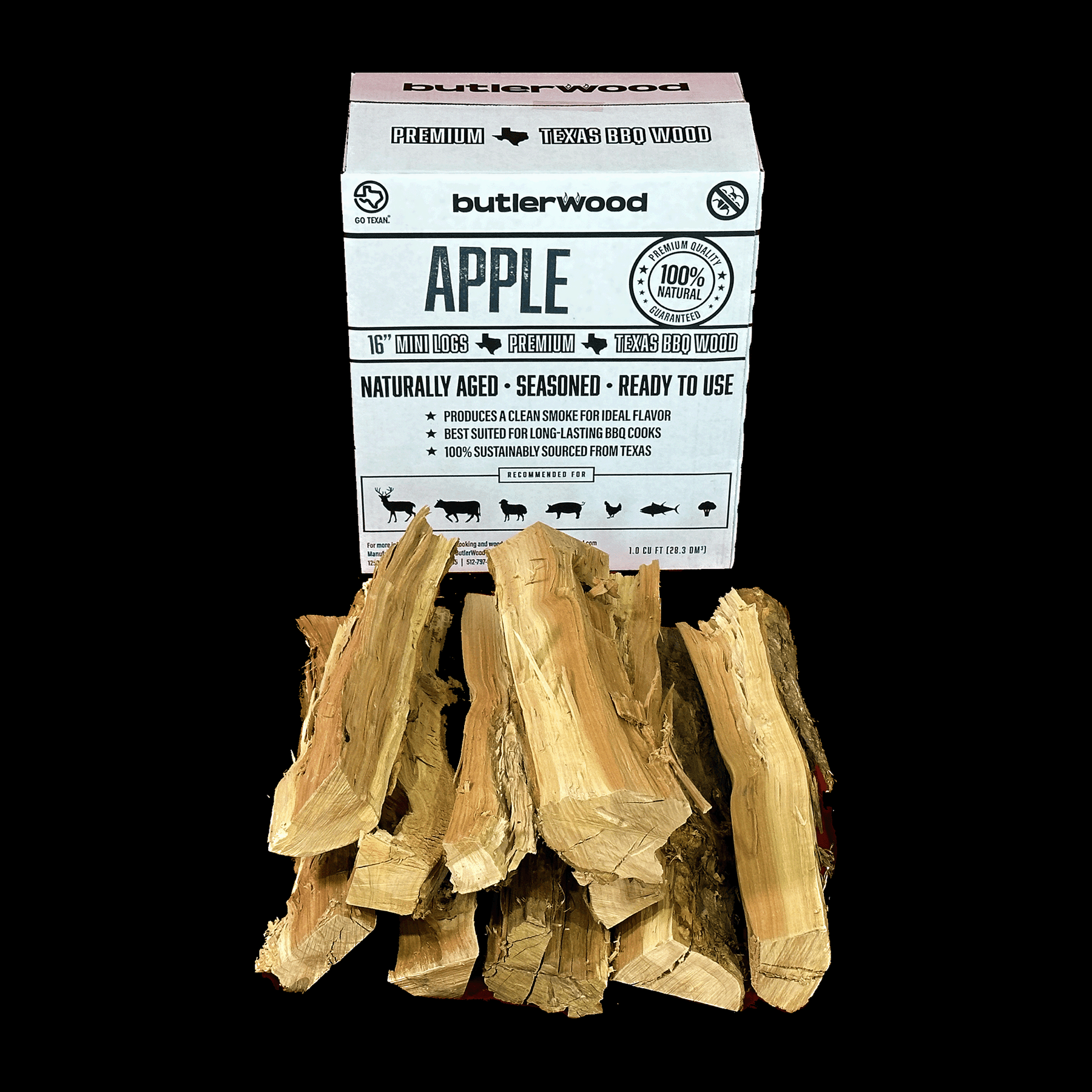 Apple Firewood & Cooking Wood Apple Wood Splits for Smoking